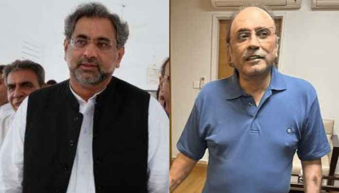 Asif Ali Zardari and Shahid khaqan Abbasi